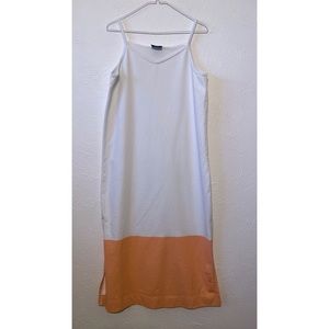 Elegant White and Orange Dress